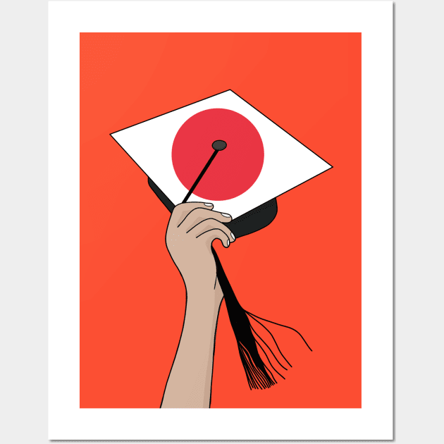 Holding the Square Academic Cap Japan Wall Art by DiegoCarvalho